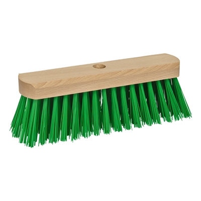 PVC street broom - 28 cm - GREEN