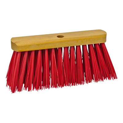 PVC street broom - 32 cm - RED