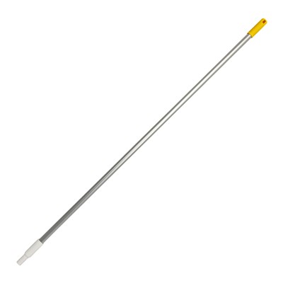 Aluminium handle with screw thread - 150 cm - YELLOW
