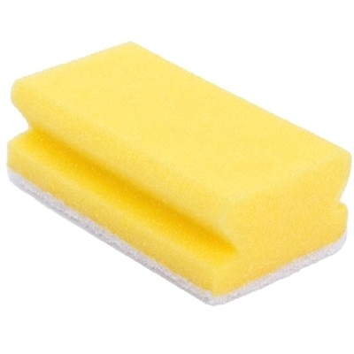 Schuurspons 13x7cm GEEL/WIT5ST