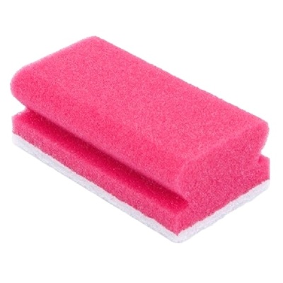 Schuurspons 13x7cm ROZE/WIT5ST