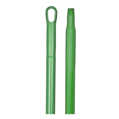 Ergonomic monobloc handle with screw thread - 150 cm - GREEN