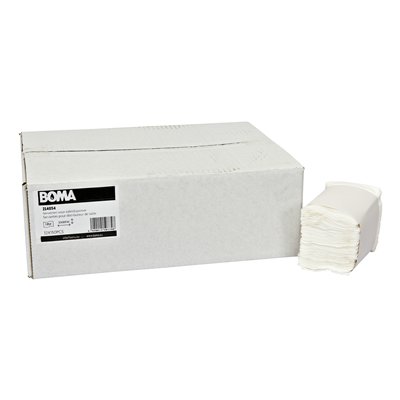 Serviettes pour distributeur de table - tissu pur - 1 pli - 25 x 30 cm - BLANC - 1800 pièces (12x150)