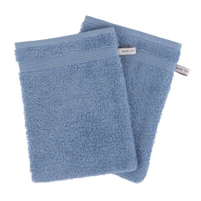 Gant de toil 15x22cm BLEU 2pcs