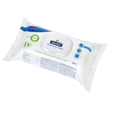 Bacillol 30 Sensitive Green Tissues - Flowpack 120 pieces (BE-REG-00898, NL: 16332N, FR: 71397, LUX: 171/13/L)