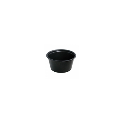 Black Sauce Pot 60ml Ø6.2x3.2cm 2500pcs