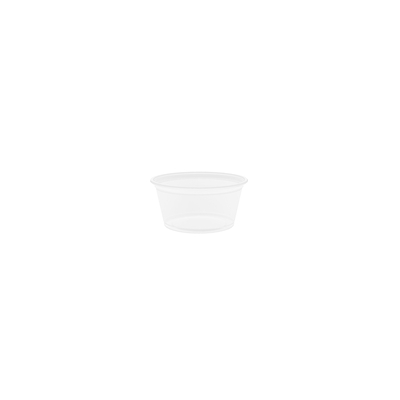 Round PS Sauce Pot 60ml Transp. Ø62x30mm 2500pcs