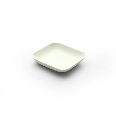 Assiette carrée en bagasse - 80 x 80 x h 15 mm - 480 pièces - Contribution FOST PLUS incluse