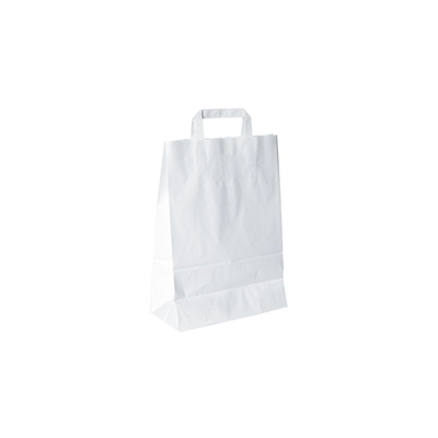 Sac portable en kraft blanc +