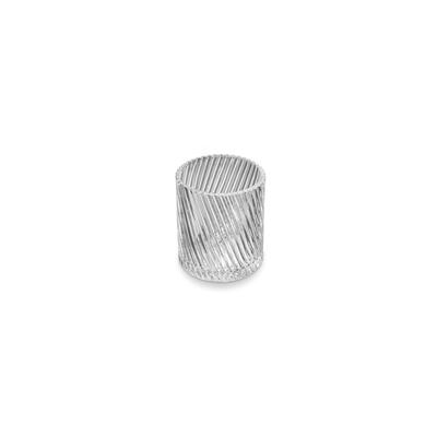 Relight holder twist glass small transparent h77ø59mm 6pcs