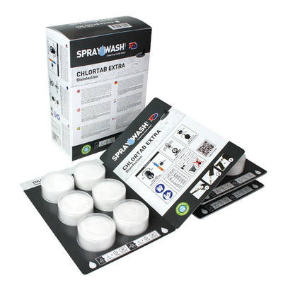 SprayWash ChlorTab Extra - 18 stuks (BE-REG-00665 - Dit product is een biocide ingedeeld in het gesloten circuit, 70837F) (Lot: 221025C10)