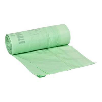 Biozak met draaglussen - 42 x 52 cm - 15µ - 10 l - rol 30 stuks