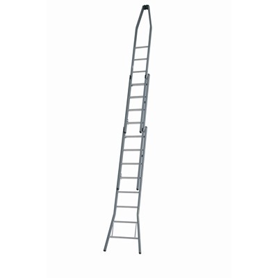 Échelle de laveurs de vitres 3 éléments modèle en pointe - 8 + 8 + 8 marches - 3,15/6,51 m - 17,5 kg