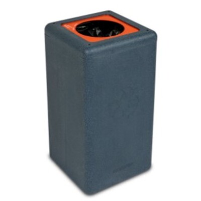 Brick 65L ZWART deksel ORANJE