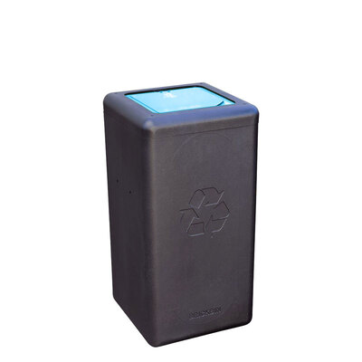 Brick 65L ZWART gesl dek BLAUW