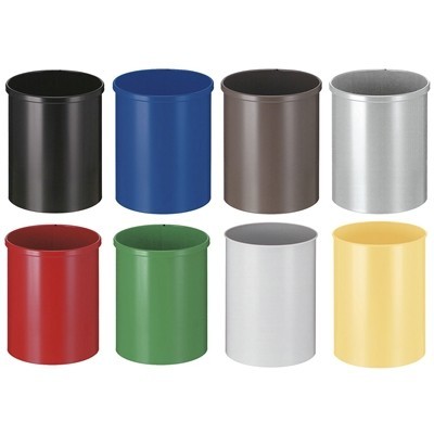 Papiermand metaal - 15 l - kleur