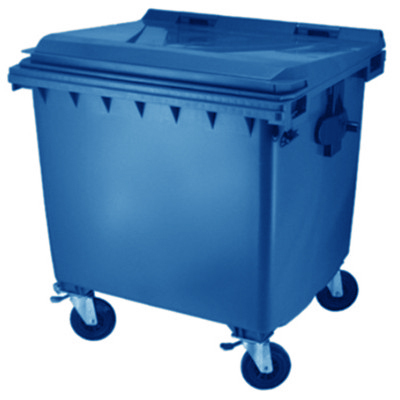 Conteneur avec 4 roues - 770 l - BLEU