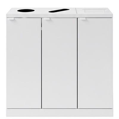 Bomabin Select Bica - 3 x 65 l - WHITE - round/slotted/lid