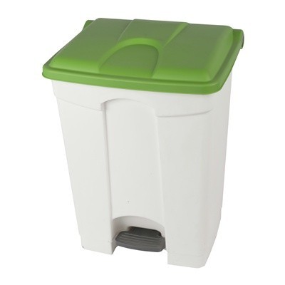 Bomabin Select Pedal Classic - 70 l - BLANC - couvercle VERT