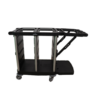 Greenspeed C-Shuttle open waste collection trolley with 3 compartiments