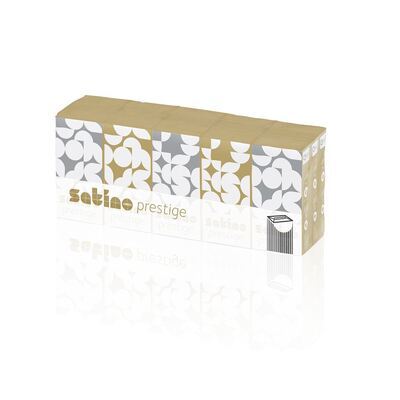 Mouchoirs - tissu pur - 4 plis - 21 x 21 cm - 15 x 15 paquets de 10 pièces - 113941