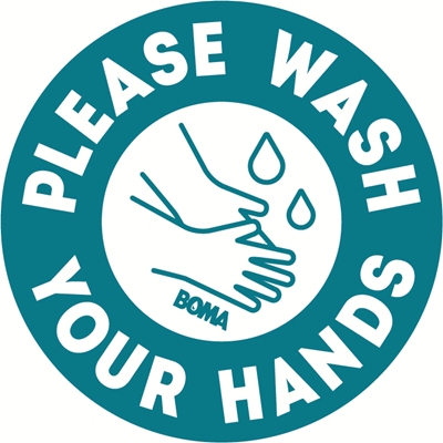 Sticker 'Wash your hands' 6st
