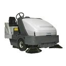 Ride-on sweeping machine, automatic empty