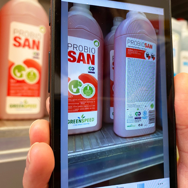 Scanning a barcode with an app on a phone