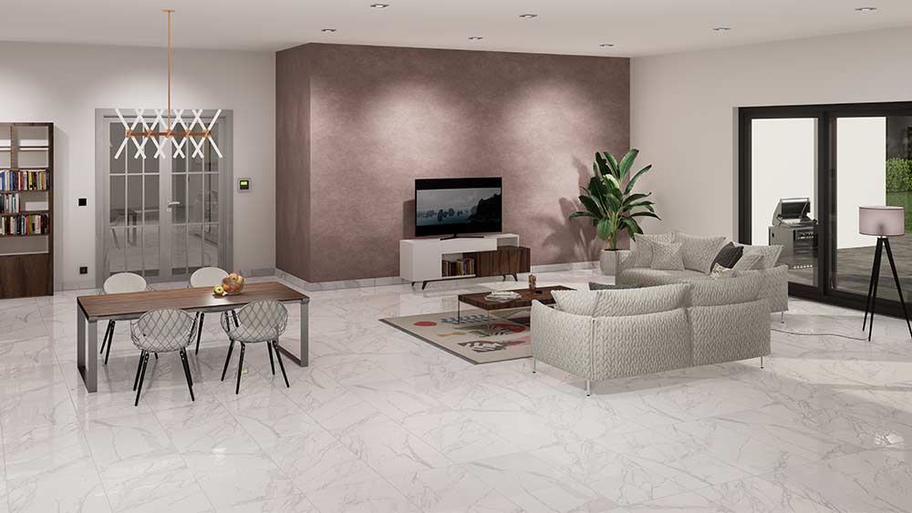 Cleaning the living room