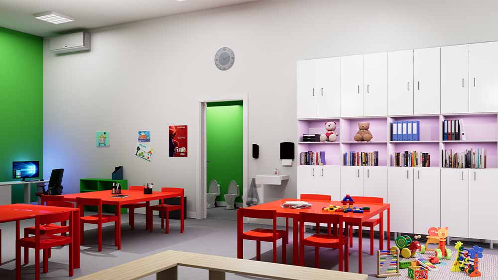 Everything you need for a neat and tidy pre-school classroom.
