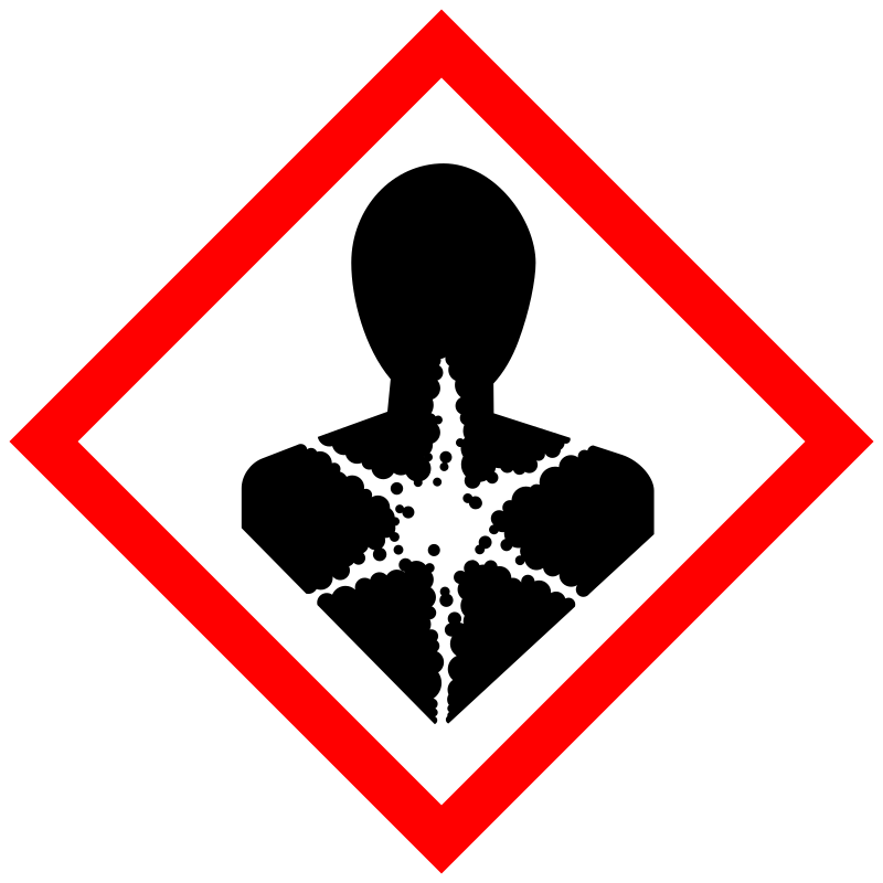 Gevarensymbool schadelijk voor de gezondheid op lange termijn