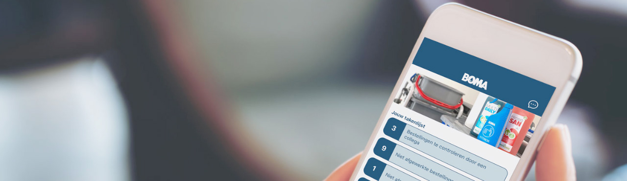 Mobiele telefoon met en screenshot van de app BiP