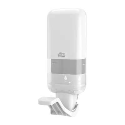 770000: Distributeur de savon et désinfectant Tork - Levier Coude - 564100 - Blanc