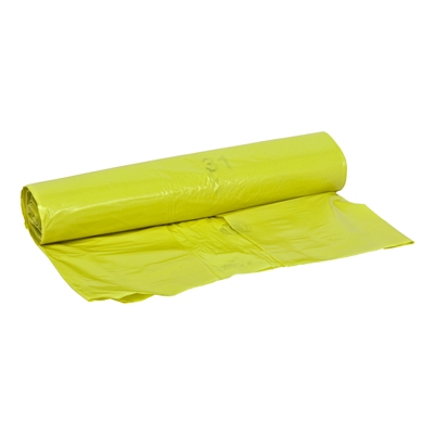 762361: Sac BD - 70 x 110 cm - T45 - 115 l - JAUNE - rouleau 25 pièces