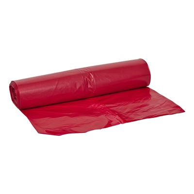 625383: Sac BD - 70 x 110 cm - T45 - 115 l - ROUGE - rouleau 25 pièces