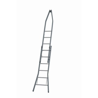 661011: Échelle de laveurs de vitres 2 éléments modèle en pointe - 11 + 11 marches - 3,98/6,50 m - 16,5 kg
