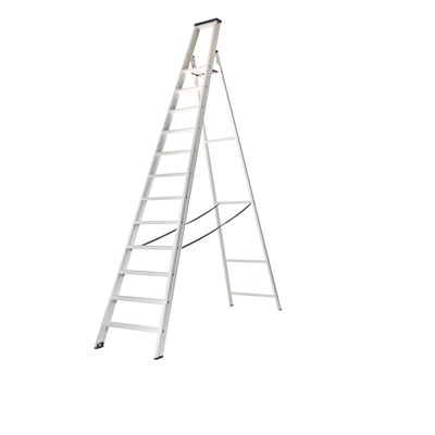 666102: Escabeau professionnel simple - 11 + 1 marches - 3,00 m - 20 kg