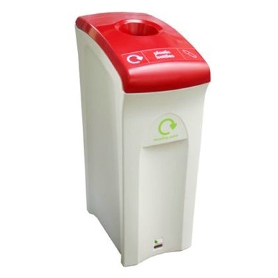 750229: Poubelle Recycle - 82 l - couvercle bouteille ROUGE