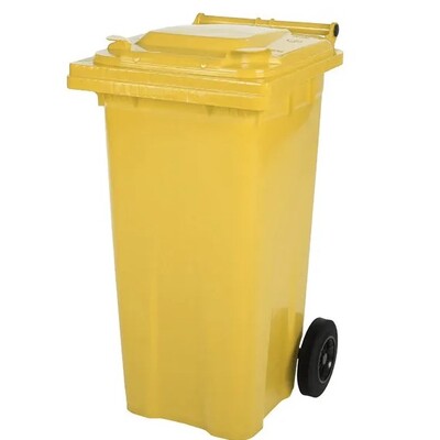 625703: Conteneur mini avec 2 roues - 140 l - JAUNE