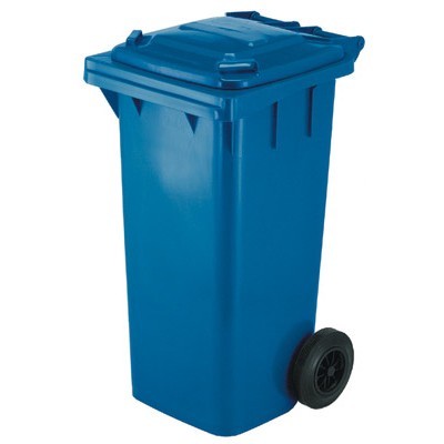 625703: Conteneur mini avec 2 roues - 140 l - BLEU