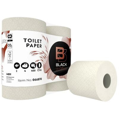 774973: Black Satino GreenGrow Papier toilette traditionnel - Miscanthus - 2 plis - 400 feuilles - gaufré -