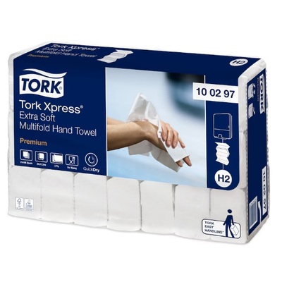 771029: Tork Premium Hand Towel Interfold Extra Soft 2ply 34x21.2cm 21x100pcs - 100297