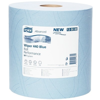 771008: Tork Advanced Wiper 440 Blue Perfomance W1 - 3 plis - 255 m x 37 cm - 1 pièce - 130080