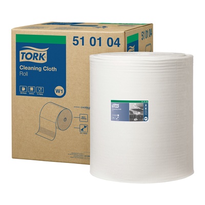 771008: Tork Premium Cloth 510 W1 - 1 ply - 1 rôle - BLANC - 510104