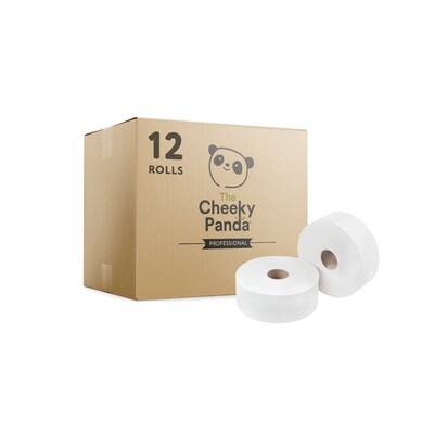 770072: Papier toilette Mini Jumbo - tissu de bambou - 2 plis - 150 m - BLANC - 12 rouleaux - Cheeky Panda